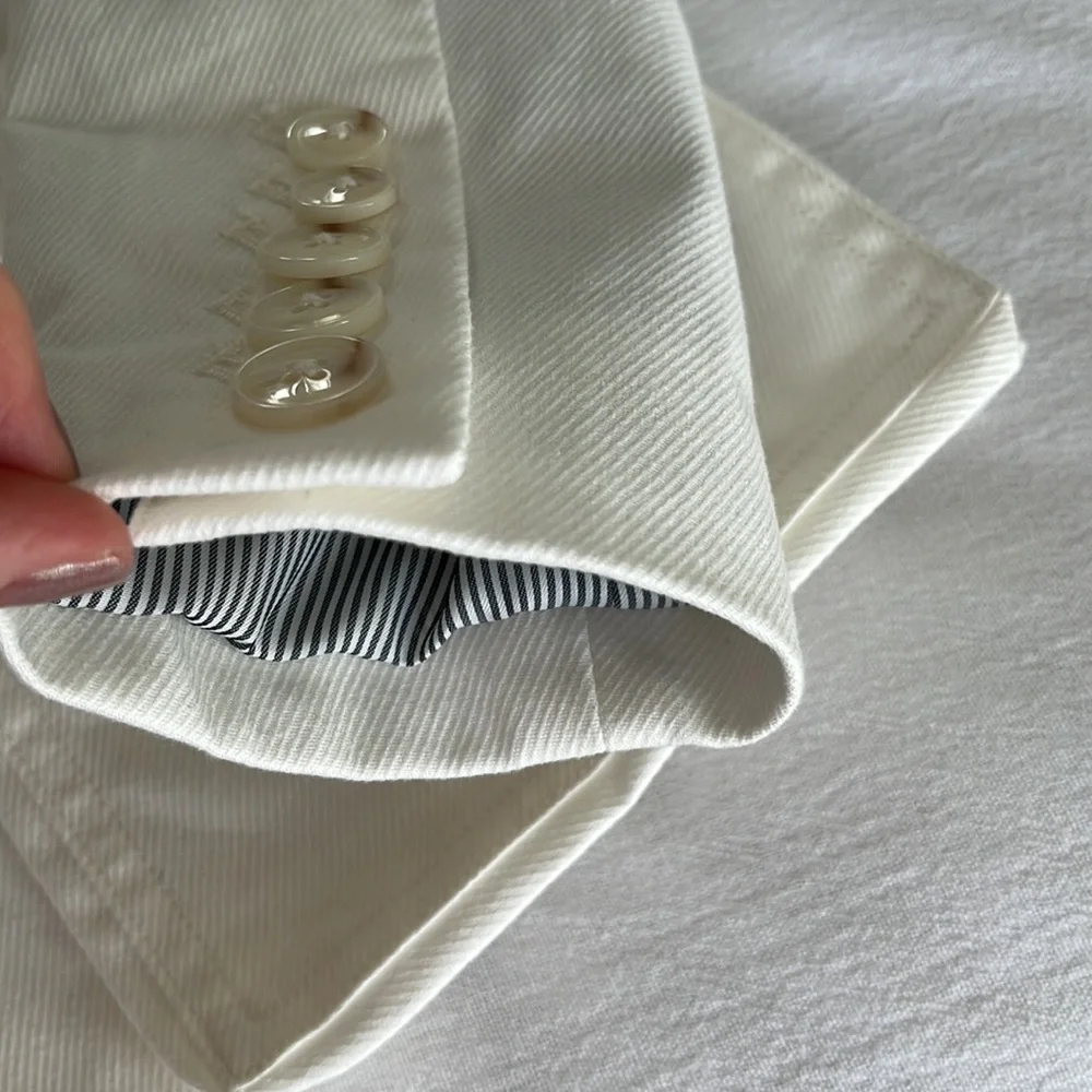 Anthropologie Jacket Fully Lined White Size 2 - Picture 10 of 16